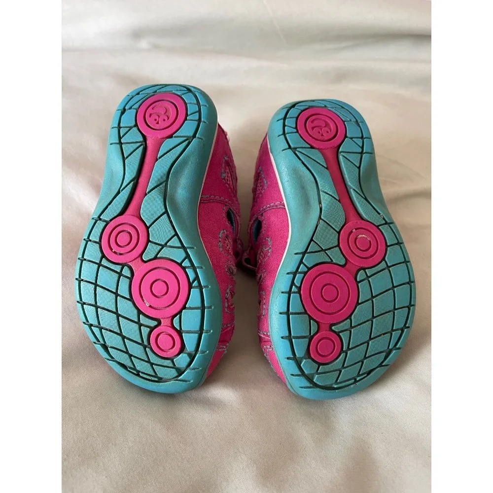 Surprise Toddler Girls Pink / Green Tennie Style Sandals
